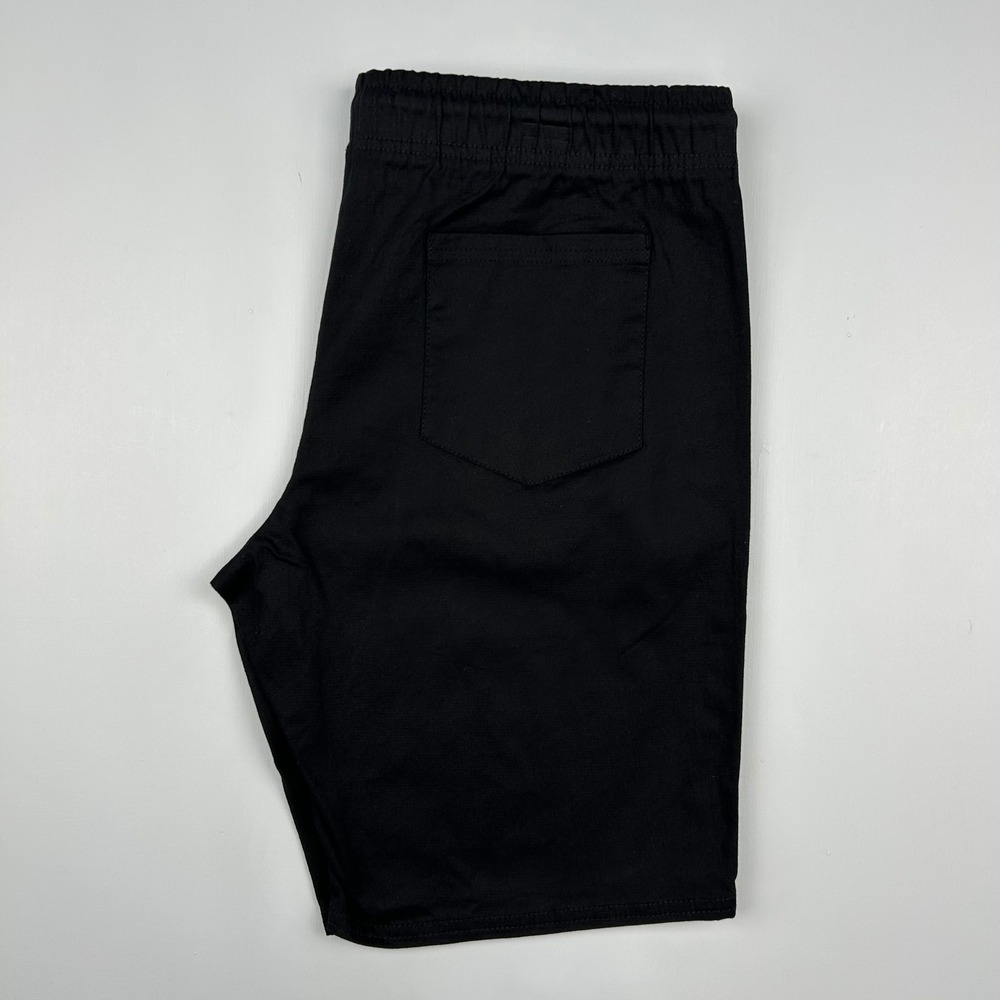 Red Rhino Mens XL Black Drawstring Elastic Waist Cotton Blend‎ Shorts 0668